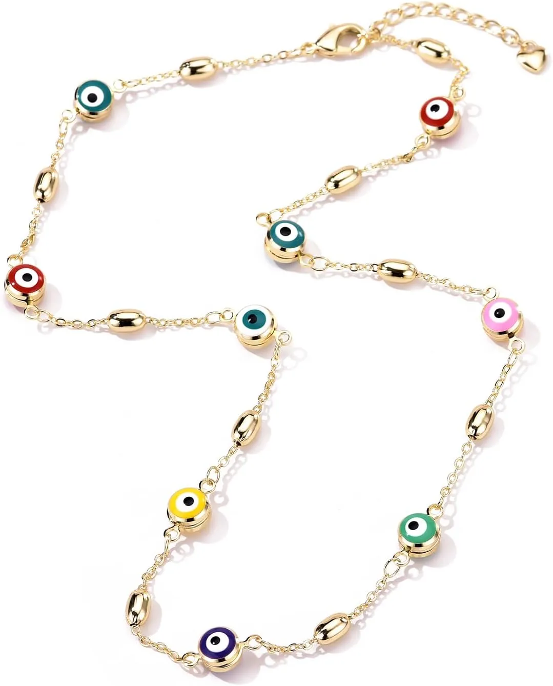 14K Gold Plated Evil Eye Necklace Protection Choker Necklaces