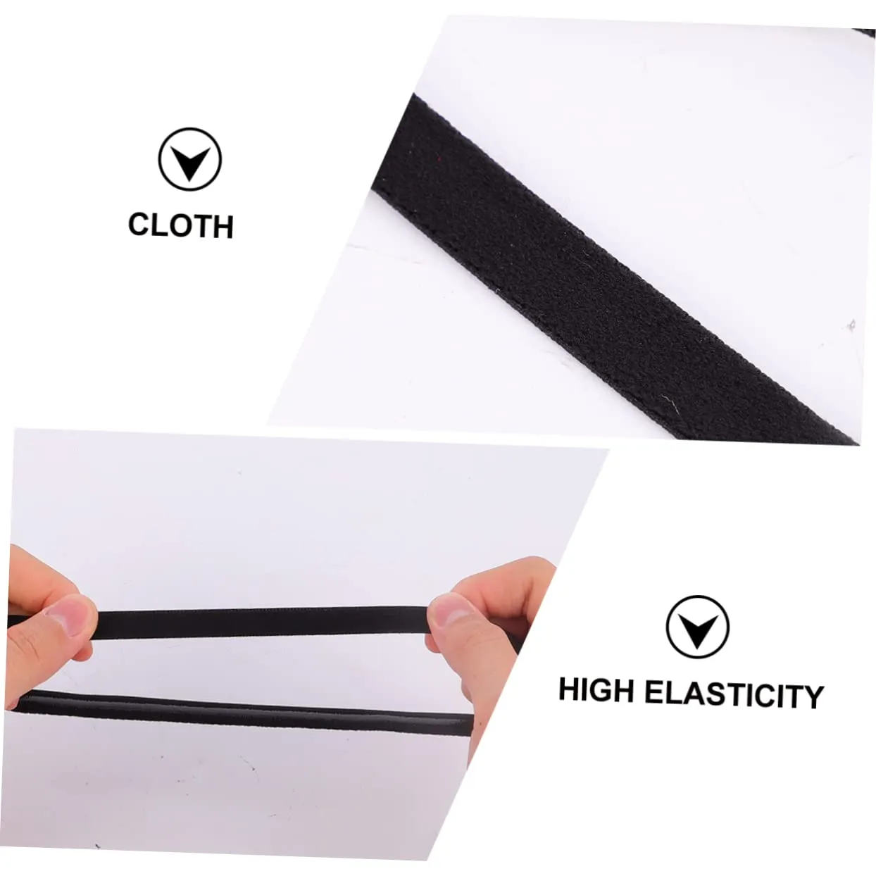 5Pcs Elastic Hair Headbands for Men and Women Comfortable Sweat Absorbing Sports Headbands Stylish and Durable Plain Design for Running Yoga and Exercise Activities