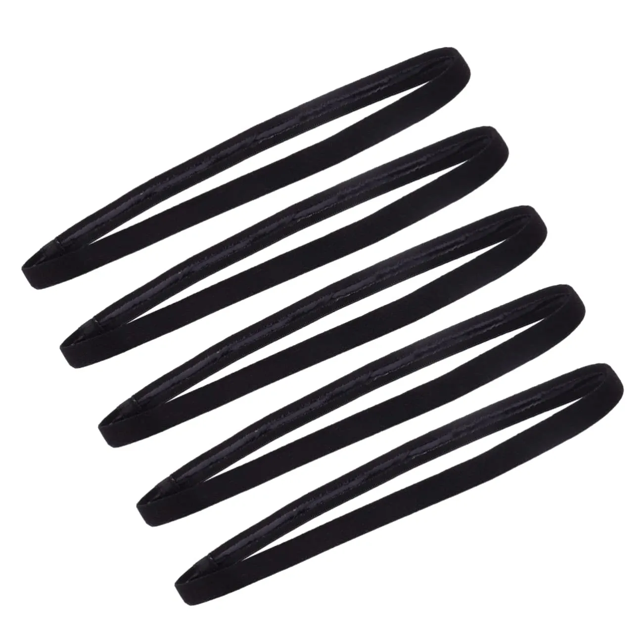 5Pcs Elastic Hair Headbands for Men and Women Comfortable Sweat Absorbing Sports Headbands Stylish and Durable Plain Design for Running Yoga and Exercise Activities