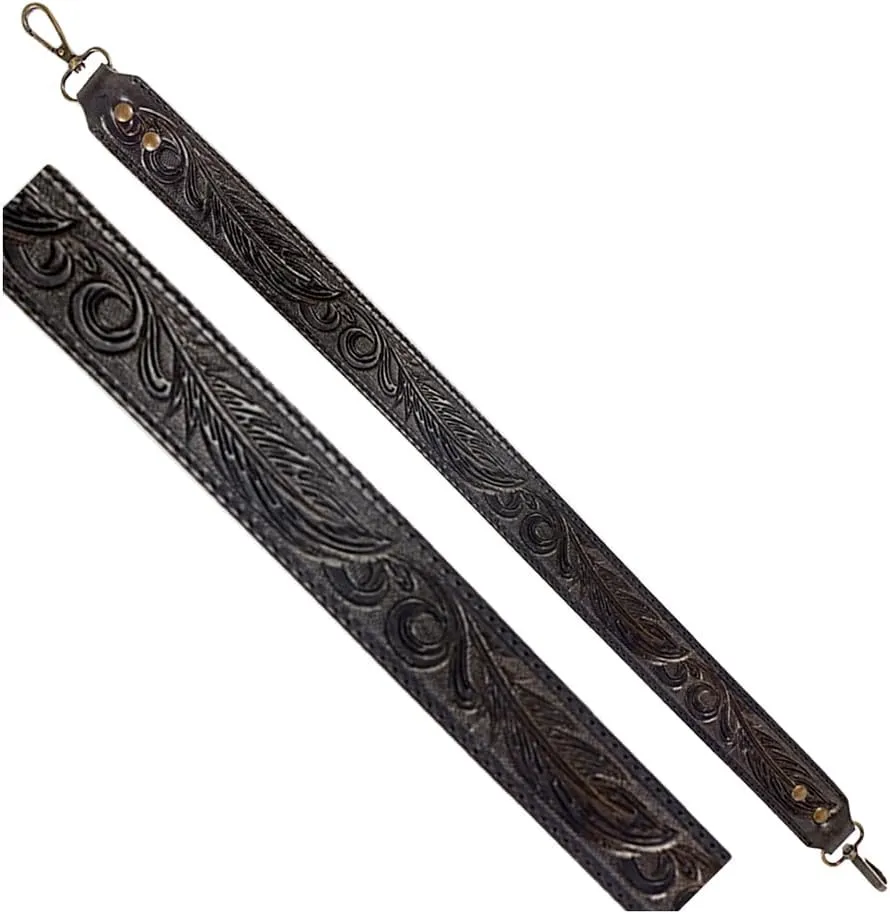 American Darling Hand Tooled Genuine Leather Crossbody Handle Strap for Bags | Phone Crossbody Strap | Crossbody Keychain Strap for Wallet Purse Clutch Cellphone Key Chain Holder | Shoulder Bag Strap