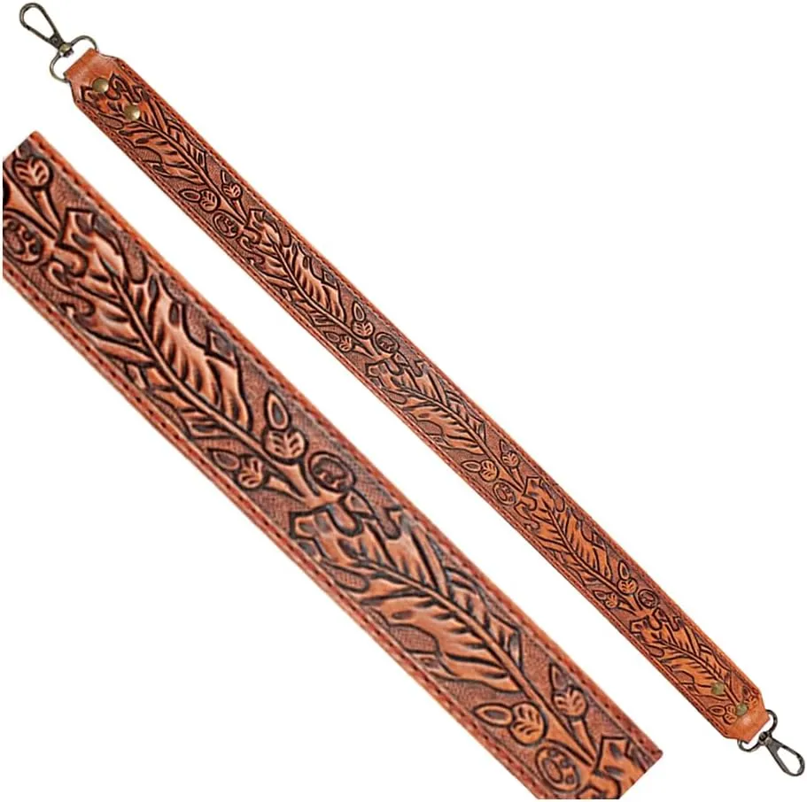 American Darling Hand Tooled Genuine Leather Crossbody Handle Strap for Bags | Phone Crossbody Strap | Crossbody Keychain Strap for Wallet Purse Clutch Cellphone Key Chain Holder | Shoulder Bag Strap