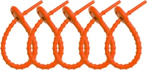 Colorful Silicone Ties Bag Clips Ties Bread Ties Reusable Rubber Ties Purpose Silicone Ties Ties Silicone Cords Household Ties Bag Sealing Clips (Orange, One Size)