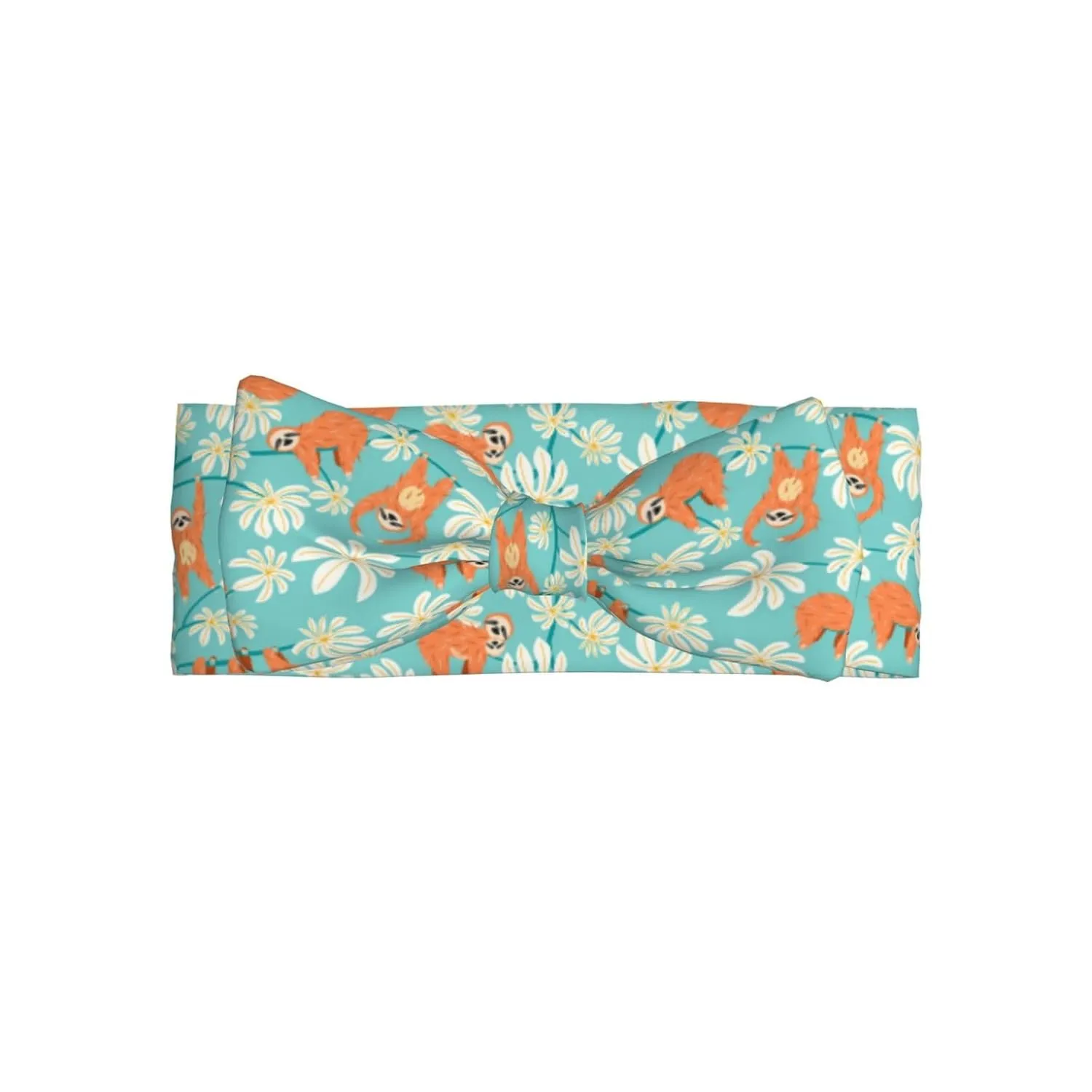 Cute Sloth On Floral Tree Baby Girl Bows Headbands Baby Girls Newborn Headbands Infant Toddlers 0-6 Months