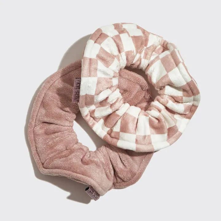 Dry Towel Scrunchie 2PC - Terracotta Checker