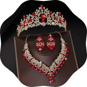 Kamirola Baroque Queen Bride Crowns and Tiaras Black Crystal Vintage Crown Flower princess Wedding Bridal Headpiece TR24