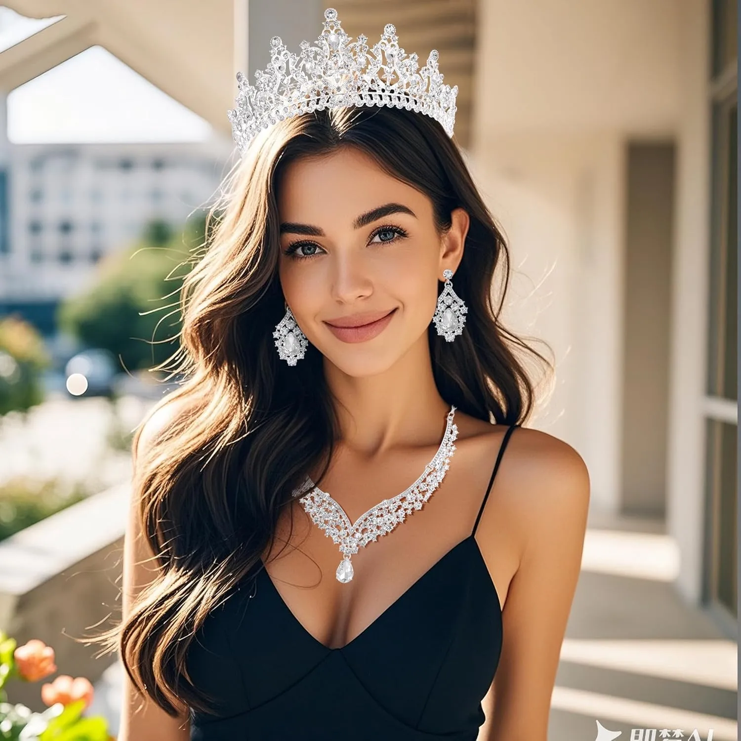 Kamirola Green Tiara and Crown for Women - Rhinestone Wedding Headband - Crystal Princess Crown - Prom, Pageant, Birthday, Party, Valentine's Costume (TR35)