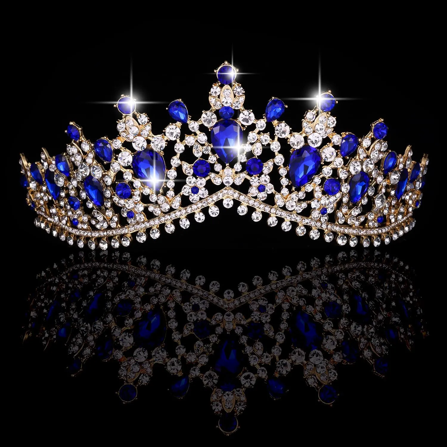 Kamirola Tiaras and Crowns for Women,Tiaras Earrings Necklace, Crystal Bridal Jewelry Set, Costume Party Halloween Prom Pageant Jewelry for Women (TR22)
