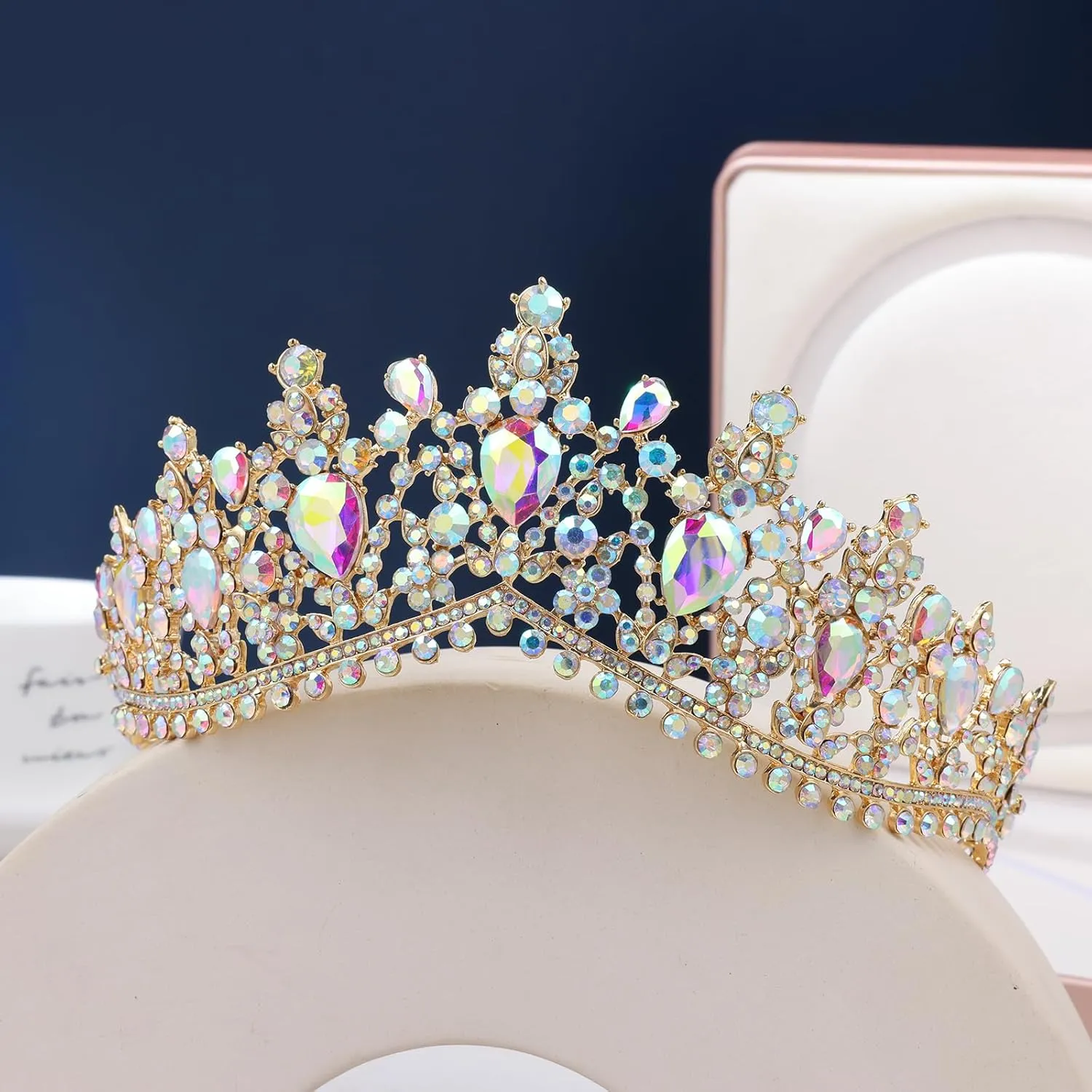 Kamirola Tiaras and Crowns for Women,Tiaras Earrings Necklace, Crystal Bridal Jewelry Set, Costume Party Halloween Prom Pageant Jewelry for Women (TR22)