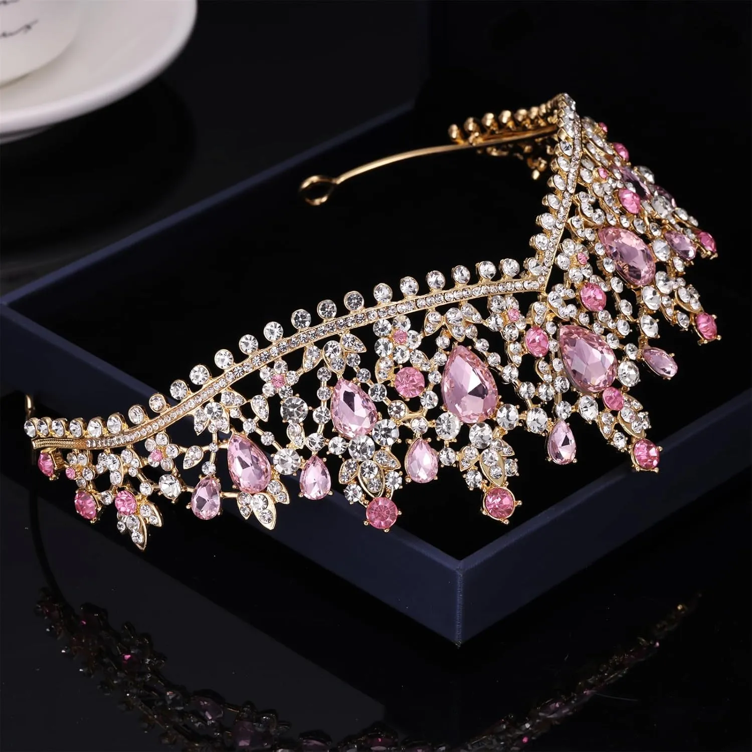 Kamirola Tiaras and Crowns for Women,Tiaras Earrings Necklace, Crystal Bridal Jewelry Set, Costume Party Halloween Prom Pageant Jewelry for Women (TR22)
