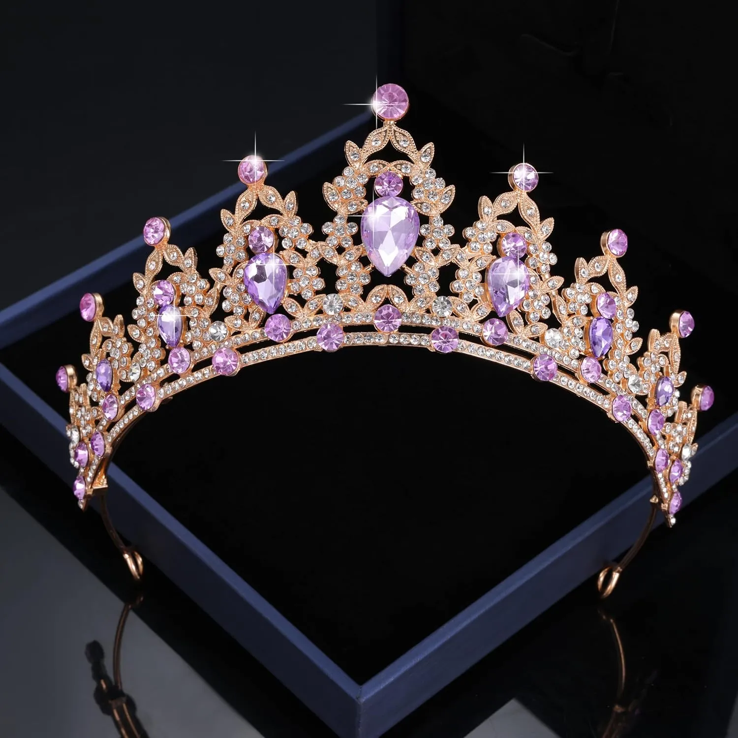 Kamirola Tiaras and Crowns for Women,Tiaras Earrings Necklace, Crystal Bridal Jewelry Set, Costume Party Halloween Prom Pageant Jewelry for Women(TR45)