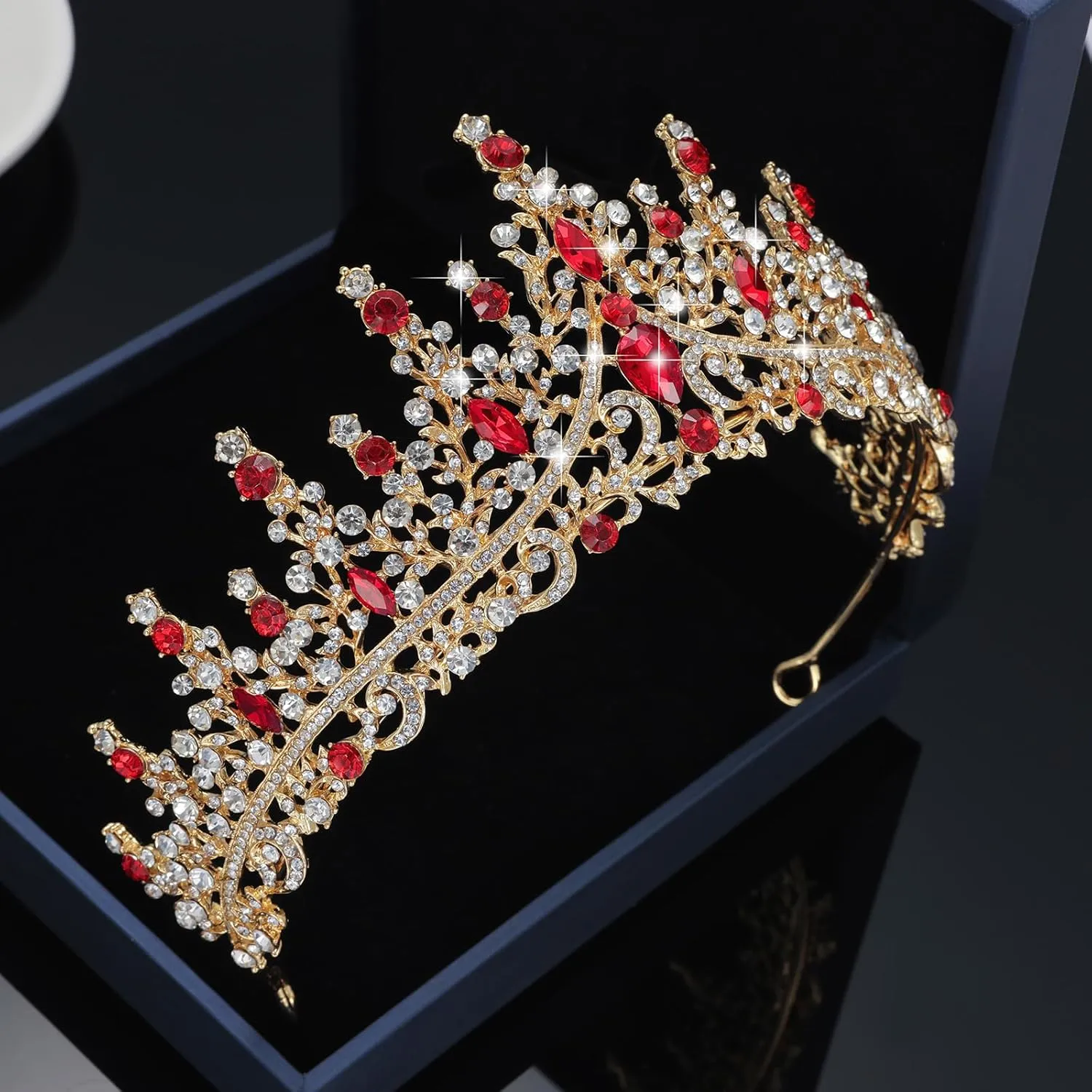 Kamirola Tiaras and Crowns for Women,Tiaras Earrings Necklace, Crystal Bridal Jewelry Set (TR48)