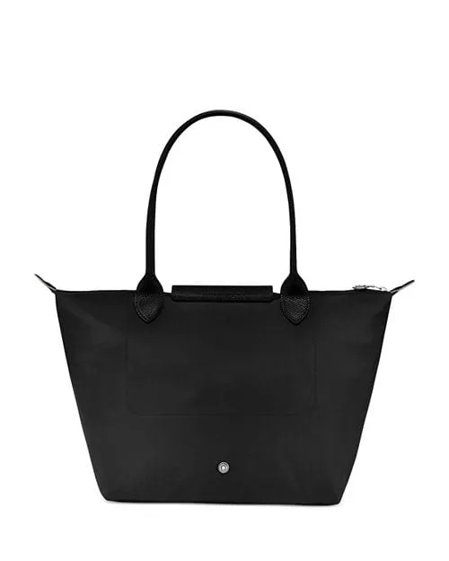 Le Pliage Medium Green Shoulder Bag Made from Longchamp Recycled Material , color Black