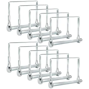 Pack of 10 Trailer Pins  2-3/4" x 1/4" (L x W)  Featuring PTO Pins, Lock Pins, Trailer Hitch Pins, and Shaft Locking Coupler Pins for Farm Trailers Towing, Lawn Equipment and Hitches