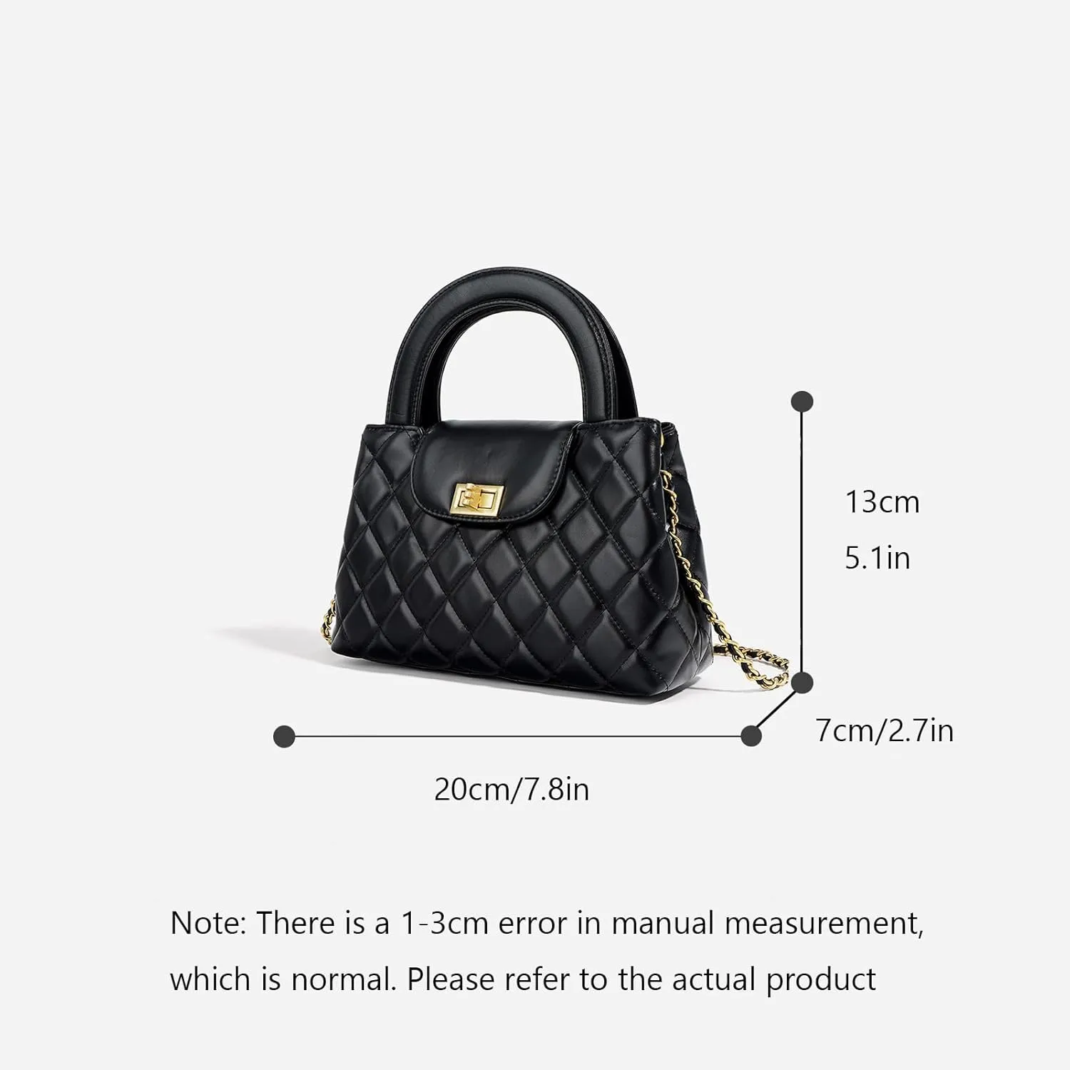 Quilted Leather Crossbody Bags for Women with Chain Strap Trendy Small Flap Handbag,Blue