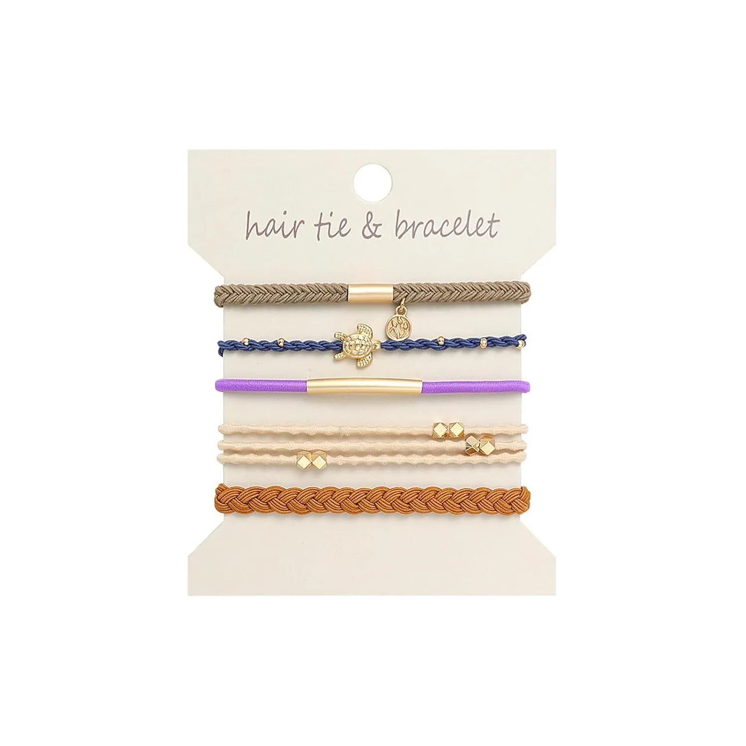 Sea Turtle Stretch Bracelet Sets for Women Soft Braided Boho Rubber Band Bracelets kit Adjustable Bands Elastic Coconut Tree Heart Bracelet Party Holiday Vacation Jewelry Blue