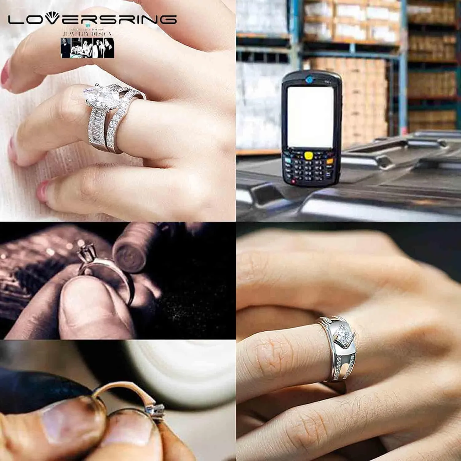 TWO RINGS Wedding Ring Sets His And Hers Promise Ring Couples Bridal Sets Women S925 Sterling Silve Moissanite Man Wedding Bands