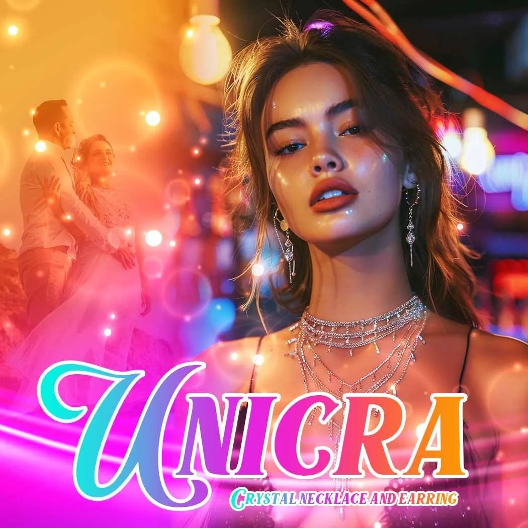 Unicra Silver Bridal Wedding Jewelry Sets Rhinestone Necklace Earrings Bracelet Set Prom Formal Costume Jewelry Sets for Women and Brides