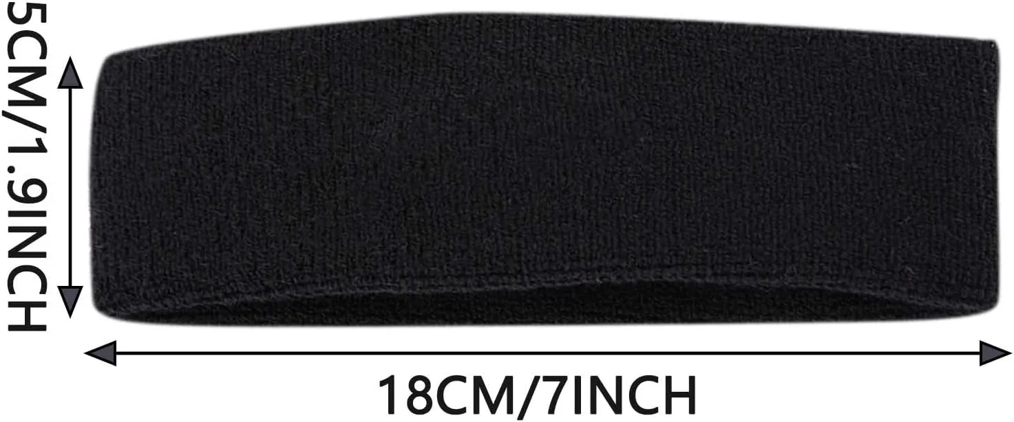 Wicking Sports Cotton Thick Pile Cloth sweatbands Women Absorption and Sweat Hairband for Men Wweat Proof Belt Men Hairband