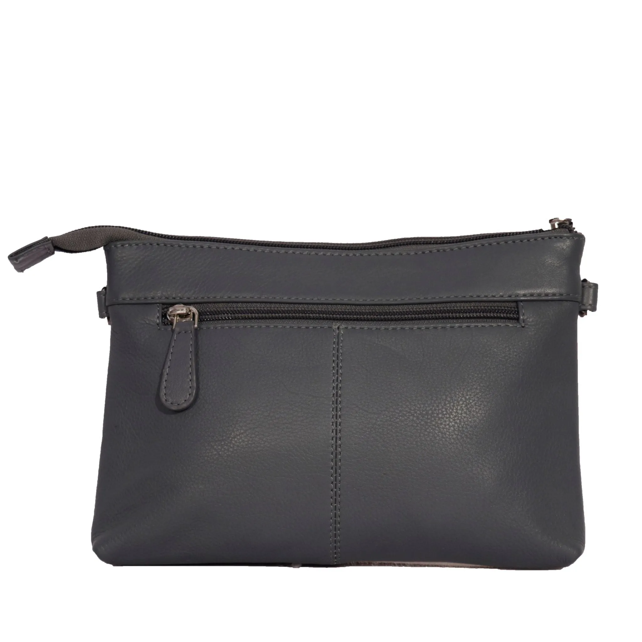 ZH1WB ~ Grey Hairon Medium Leather Bag